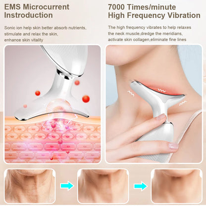 GlowSculpt Mikrostrom Gesichts- und Halsglätter