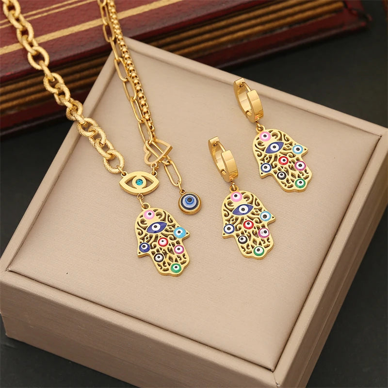 Hamsa Schmuck Set