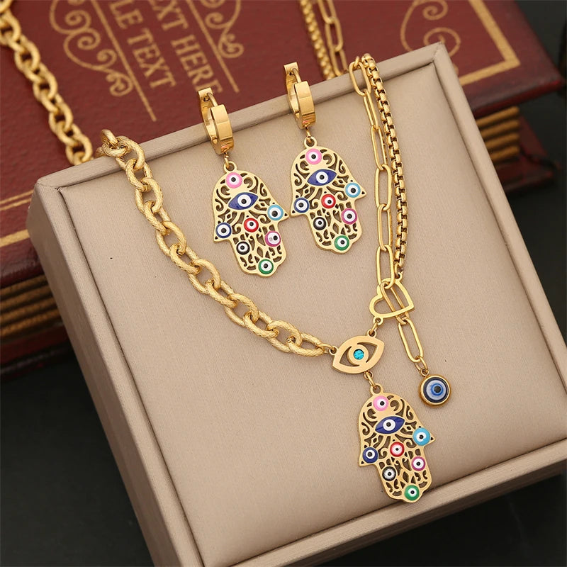 Hamsa Schmuck Set